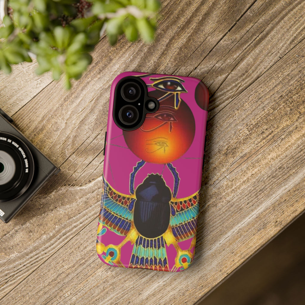 Vibrant Phone Case with Egyptian Inspired Design, Durable Phone Cover, Unique Gift for Her, Artful Accessory for Everyday Use