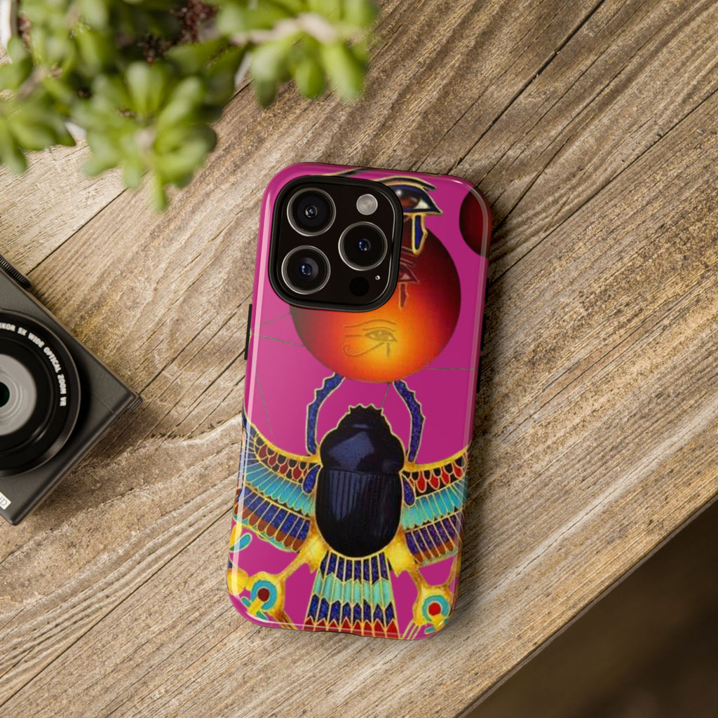 Vibrant Phone Case with Egyptian Inspired Design, Durable Phone Cover, Unique Gift for Her, Artful Accessory for Everyday Use