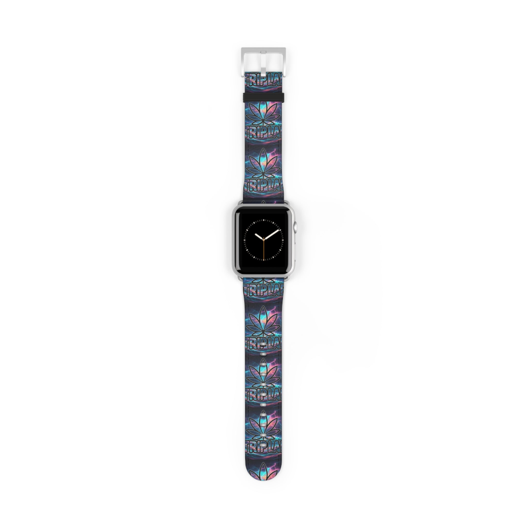 Galaxy Lotus Watch Band — Colorful Floral Pattern Apple Watch Strap