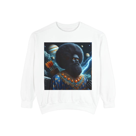 Cosmic Vibes Sweatshirt, Unisex Garment-Dyed Crewneck Sweatshirt, Unique Art Apparel, Fashion Gift, Space-Inspired Clothing, Trendy Casual