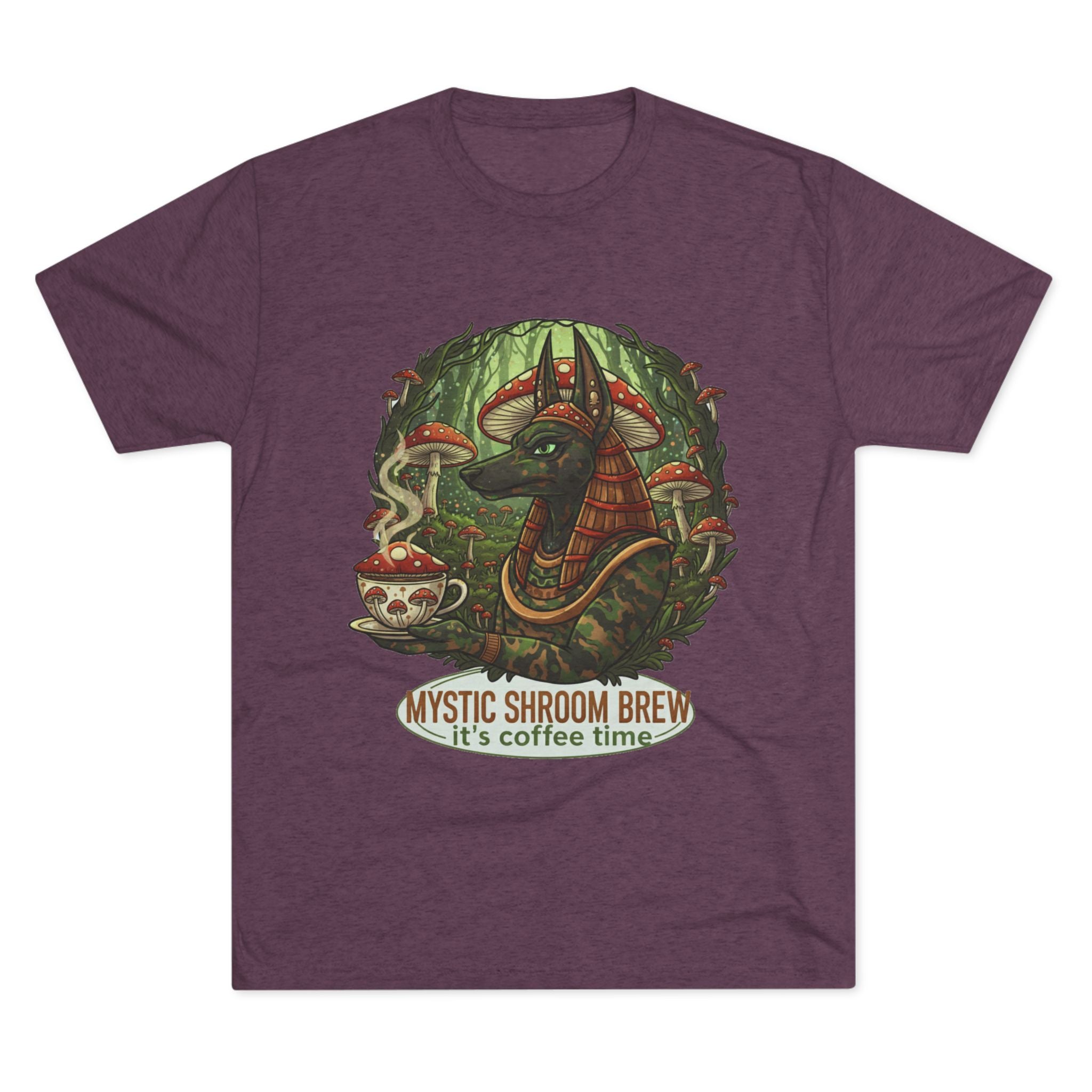 Mystic Shroom Brew Tee, Coffee Lover Shirt, Unisex Graphic Tee, Casual Wear, Nature Inspired Apparel, Unique Gift for Him or Her