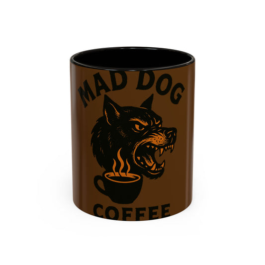 Mad Dog Coffee Mug - Fierce Dog Design, Perfect Gift for Dog Lovers, Coffee Lovers, Unique Kitchen Decor, 11oz, 15oz Options