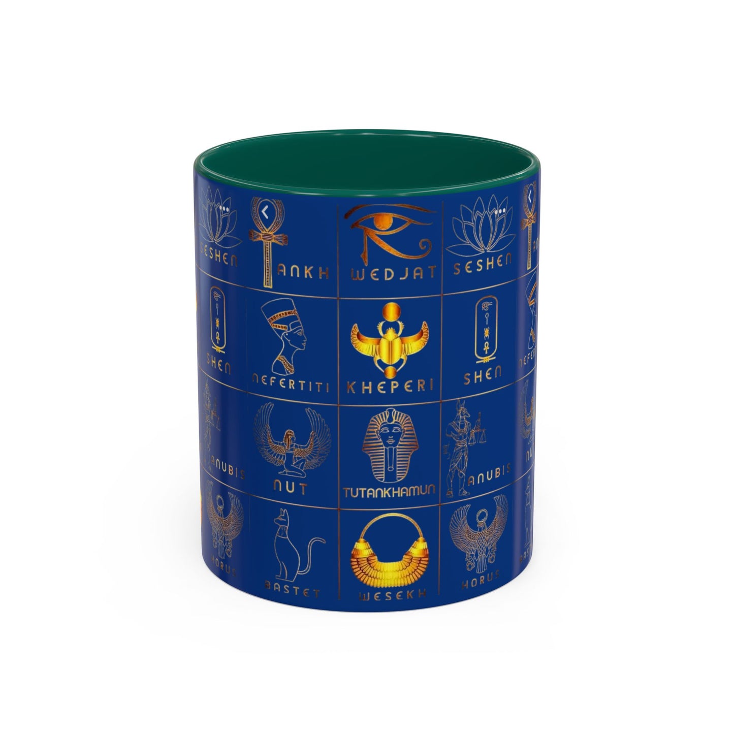 Egyptian Themed Mug, Colorful Coffee Cup, Unique Gift for Her, Art Print Mug, Home Decor, Office Tumbler, Coffee Lover Gift