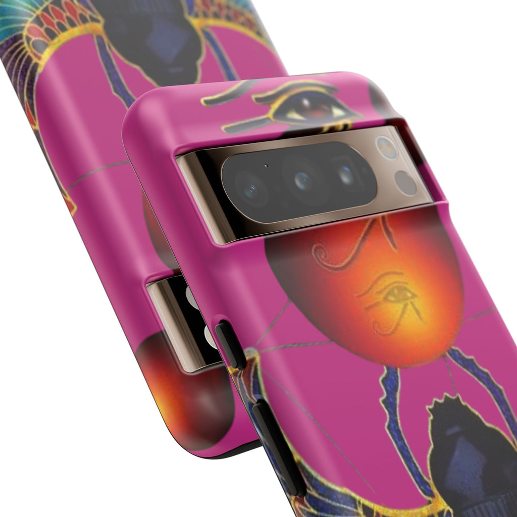 Vibrant Phone Case with Egyptian Inspired Design, Durable Phone Cover, Unique Gift for Her, Artful Accessory for Everyday Use
