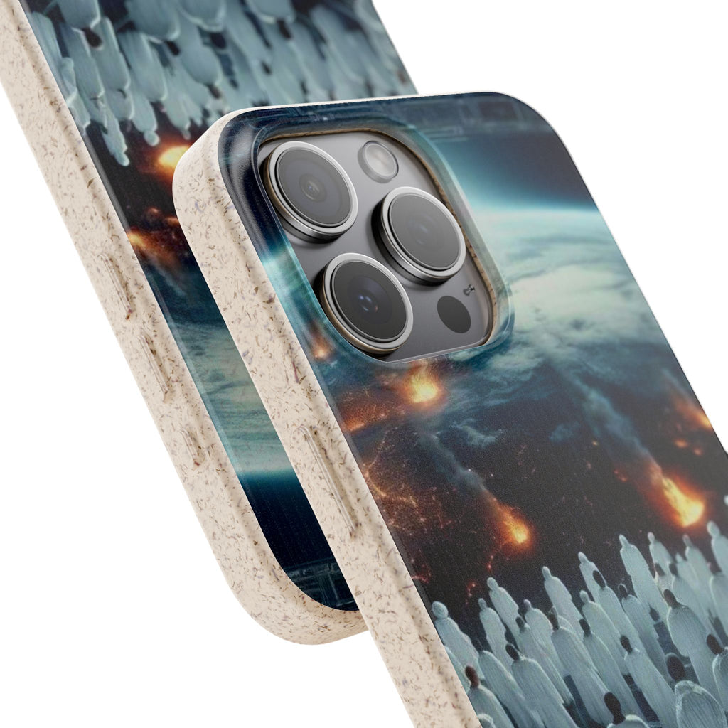 Galactic Gathering Biodegradable Phone Case - Eco-Friendly Cosmic Design