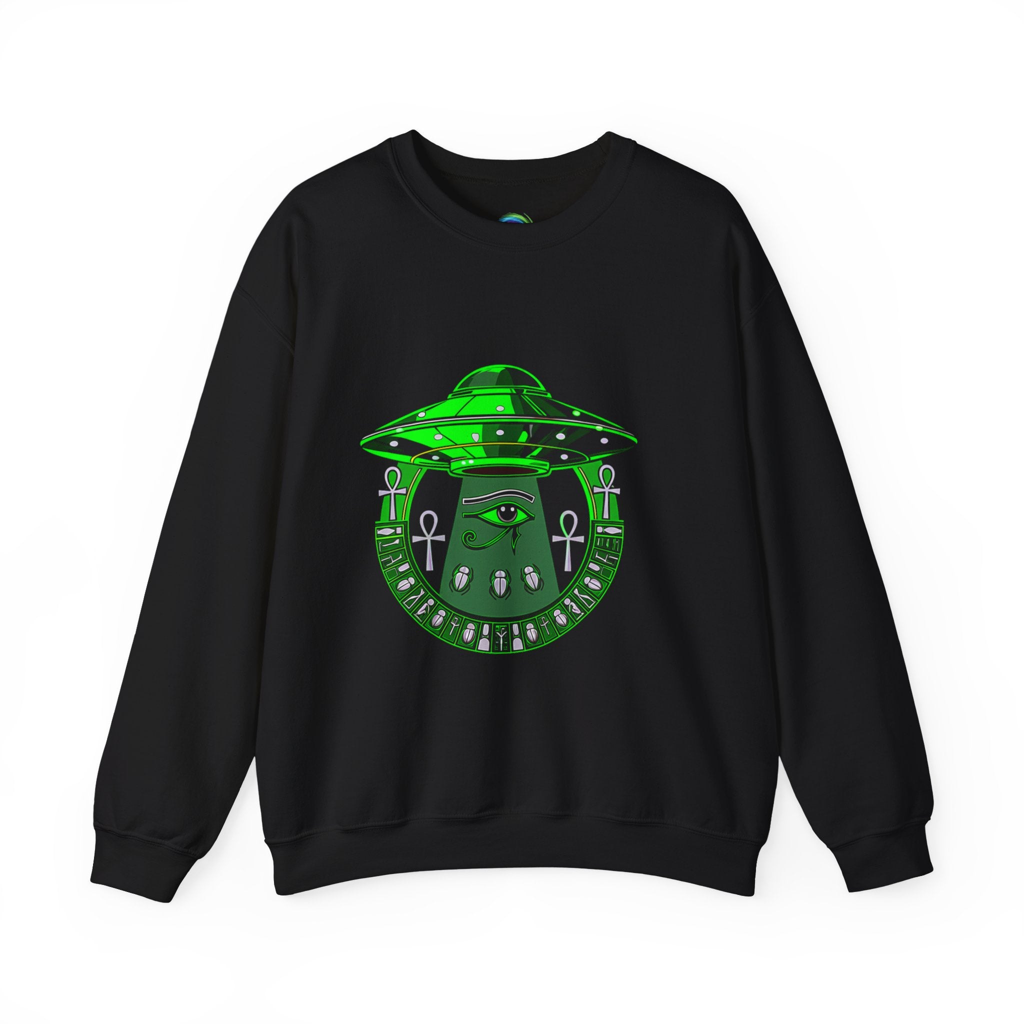 Alien Abduction Graphic Sweatshirt, Cozy Unisex Crewneck, UFO Lover Gift, Space-Themed Apparel, Casual Everyday Wear