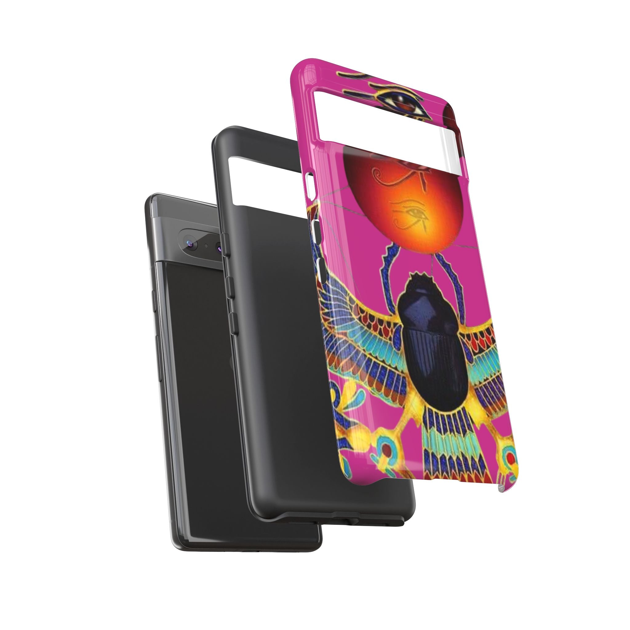 Vibrant Phone Case with Egyptian Inspired Design, Durable Phone Cover, Unique Gift for Her, Artful Accessory for Everyday Use