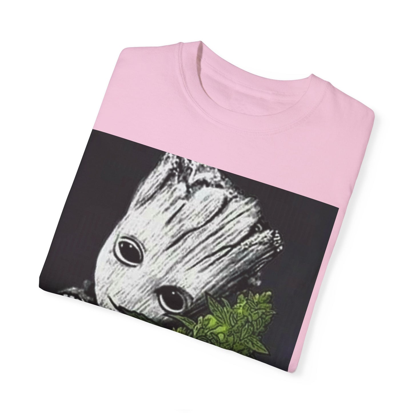 Garment-Dyed T-Shirt - Cute Groot with Plants Graphic