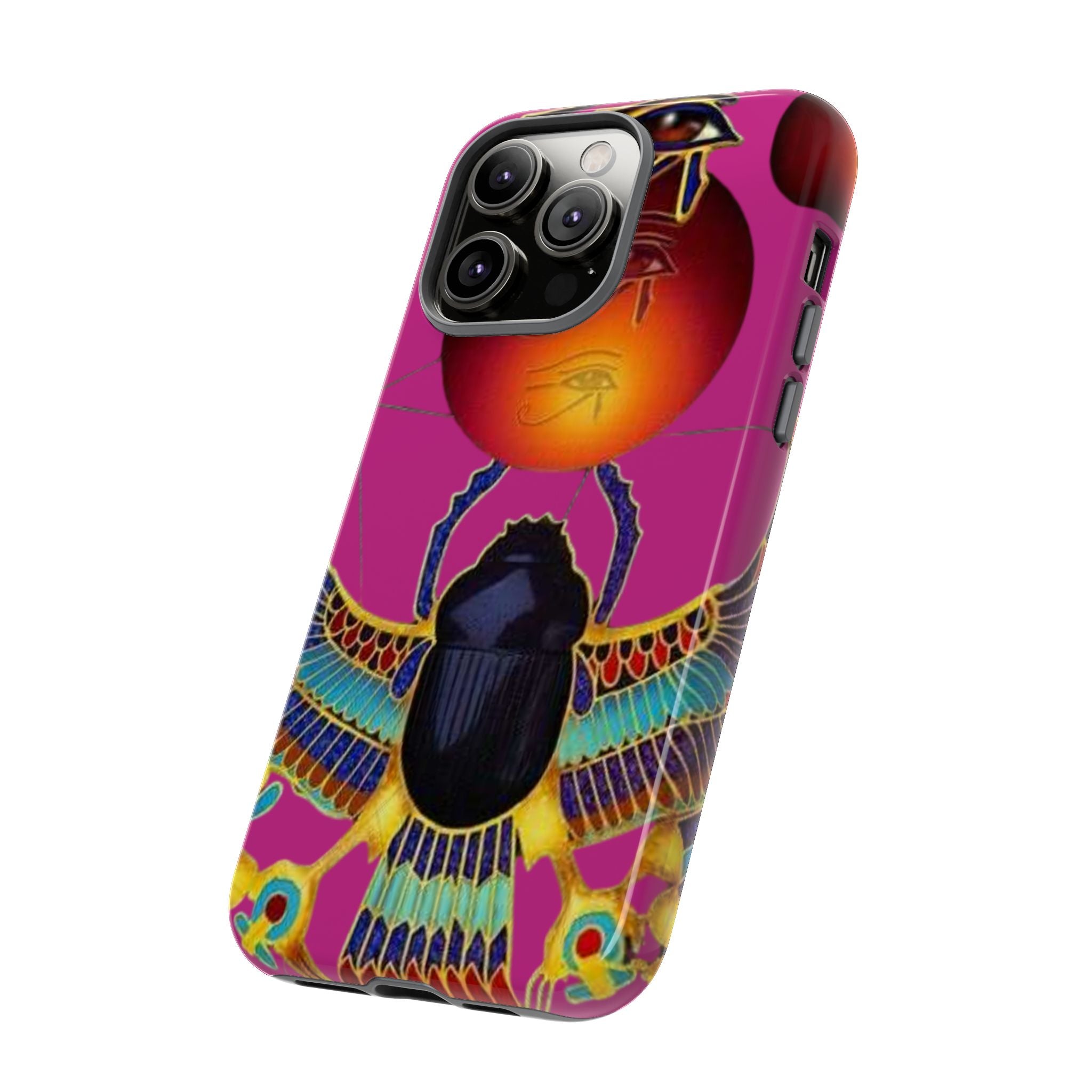 Vibrant Phone Case with Egyptian Inspired Design, Durable Phone Cover, Unique Gift for Her, Artful Accessory for Everyday Use
