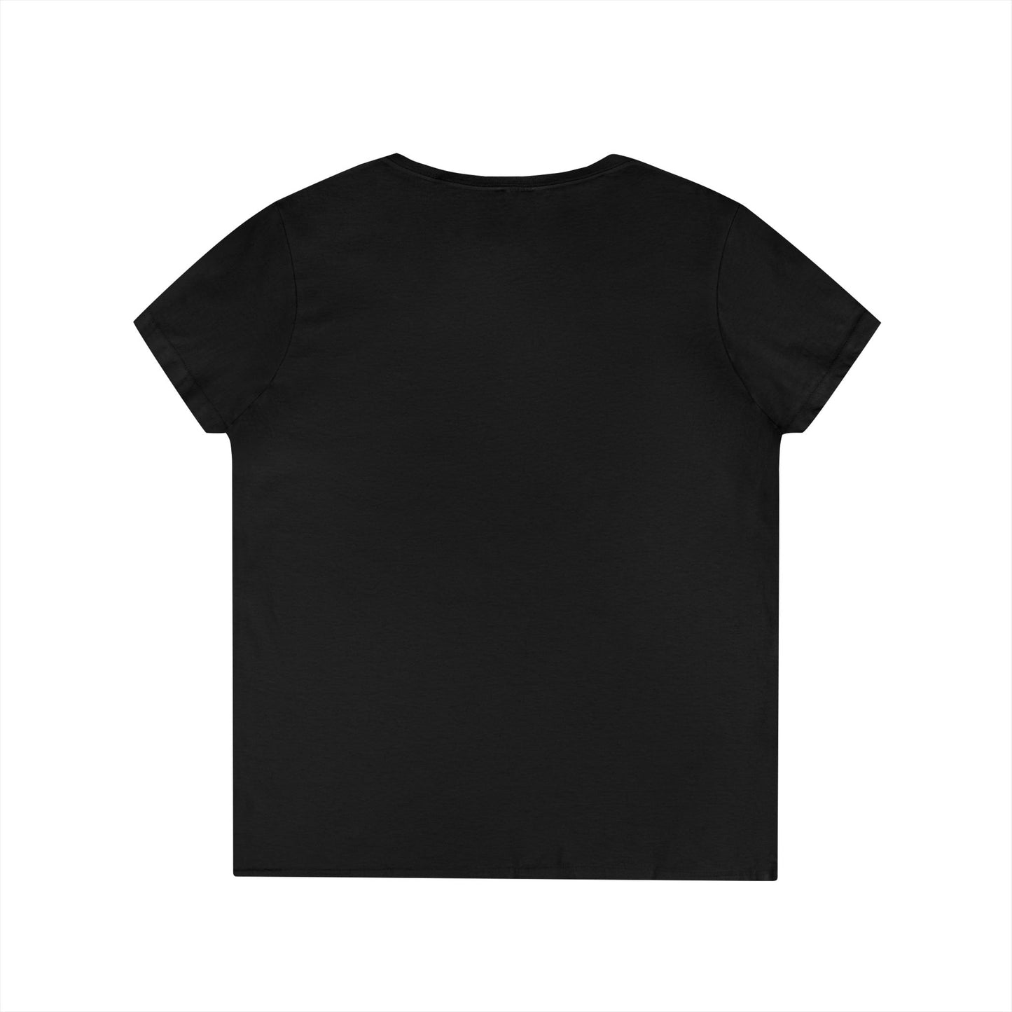 Vibrant Graphic Ladies' V-Neck T-Shirt - Trendy Art Design