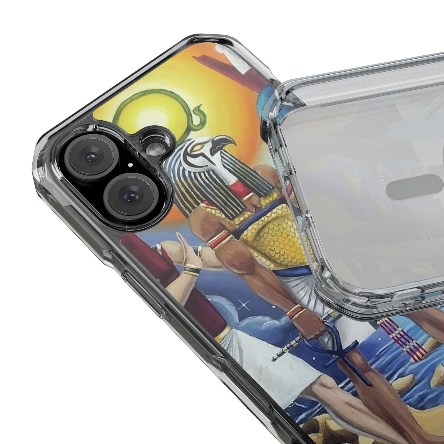 Egyptian Art Phone Case - Magnetic Clear Impact Case for Stylish Protection