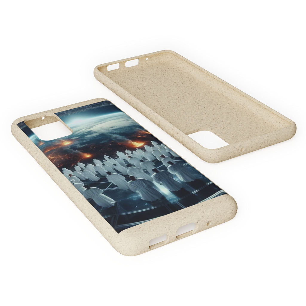 Galactic Gathering Biodegradable Phone Case - Eco-Friendly Cosmic Design