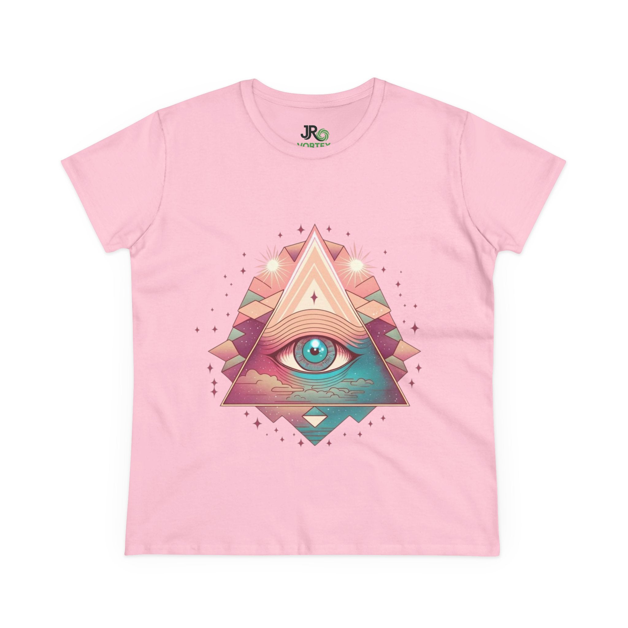 Mystical Eye Graphic Tee, Boho T-Shirt for Women, Casual Summer Shirt, Symbolic Gift, Unique Festival Wear, Psychedelic Apparel