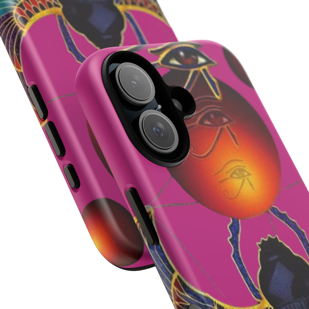 Vibrant Phone Case with Egyptian Inspired Design, Durable Phone Cover, Unique Gift for Her, Artful Accessory for Everyday Use
