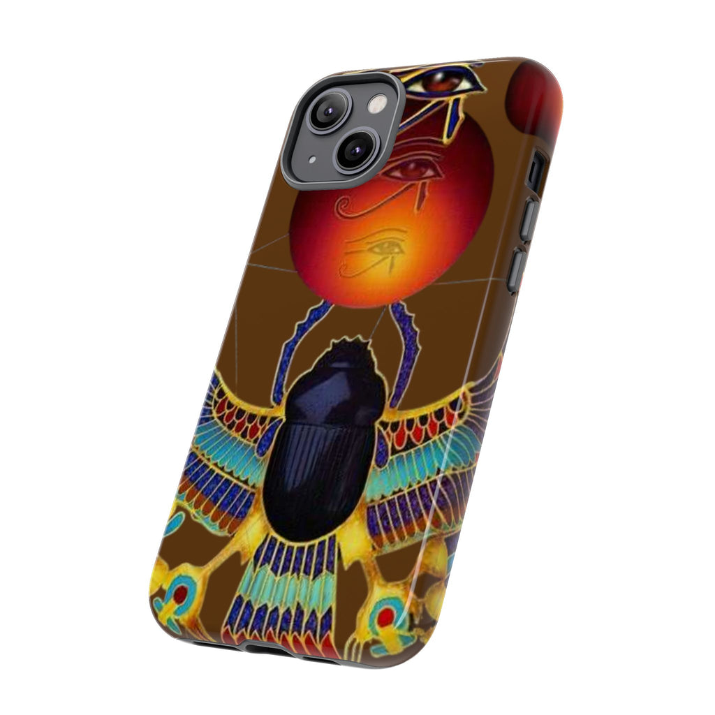 Egyptian Scarab Phone Case | Tough Cases for Unique Style, Protective Cases, Artistic Phone Covers, Gifts for Art Lovers