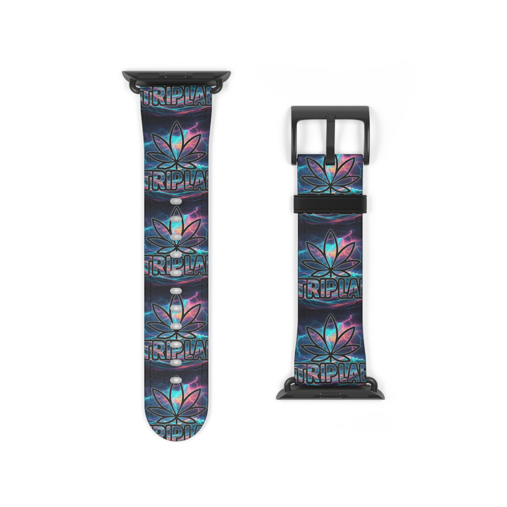 Galaxy Lotus Watch Band — Colorful Floral Pattern Apple Watch Strap