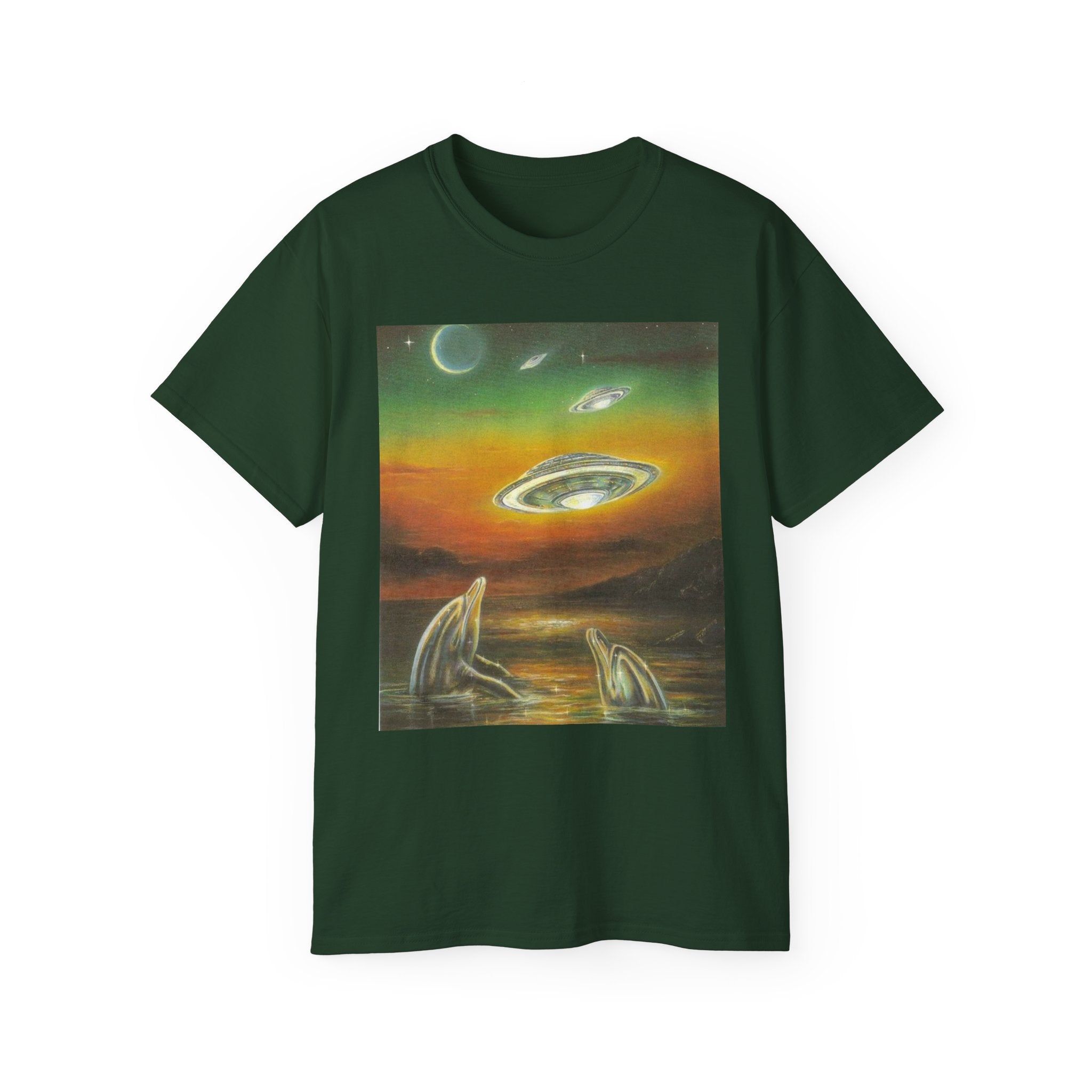 T-Shirt Dolphins UFOs Unisex Tee