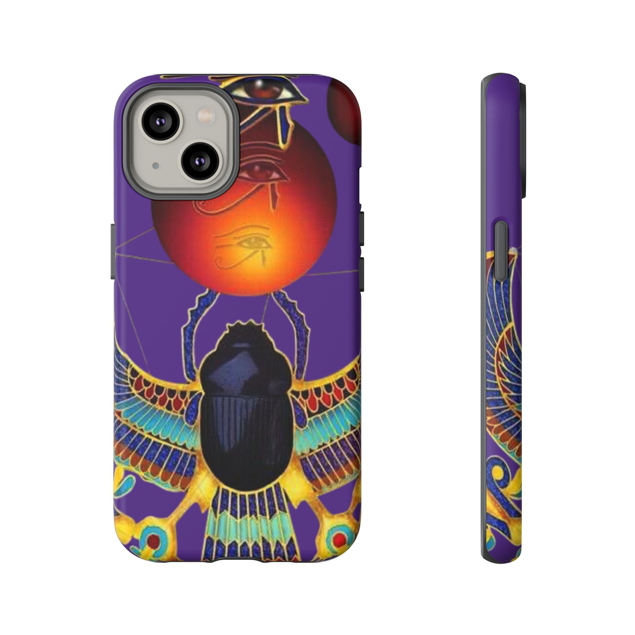 Colorful Phone Case with Egyptian-Inspired Design, Tough Cases for Gift, Phone Protection, Unique Accessories, Festival Style, Phone Cover