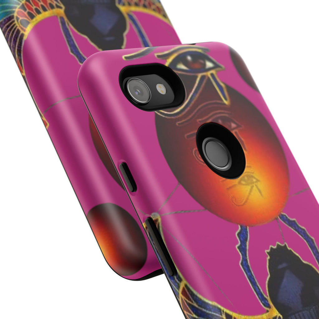 Vibrant Phone Case with Egyptian Inspired Design, Durable Phone Cover, Unique Gift for Her, Artful Accessory for Everyday Use