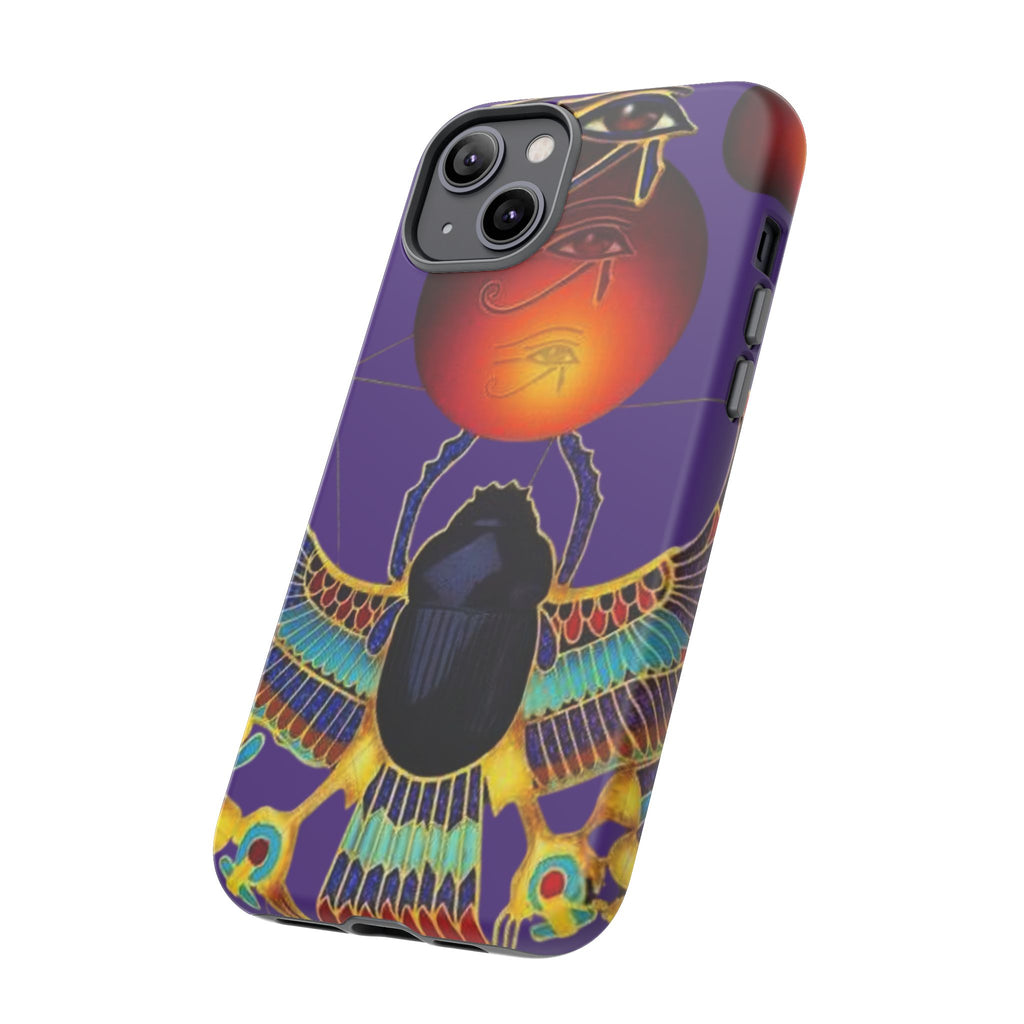 Colorful Phone Case with Egyptian-Inspired Design, Tough Cases for Gift, Phone Protection, Unique Accessories, Festival Style, Phone Cover