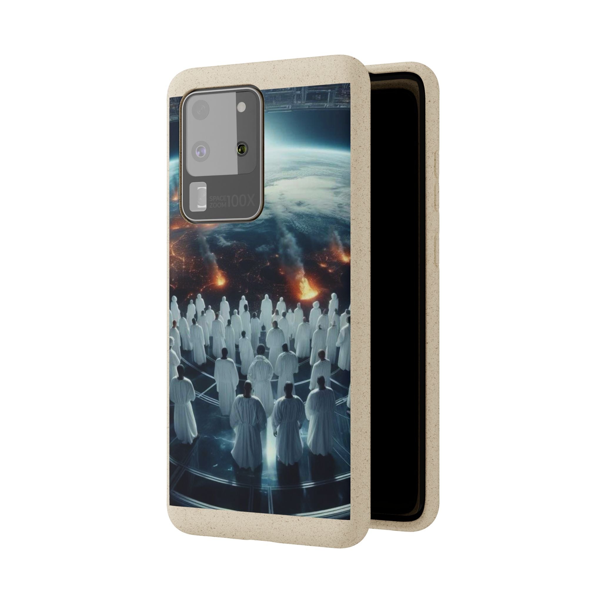 Galactic Gathering Biodegradable Phone Case - Eco-Friendly Cosmic Design