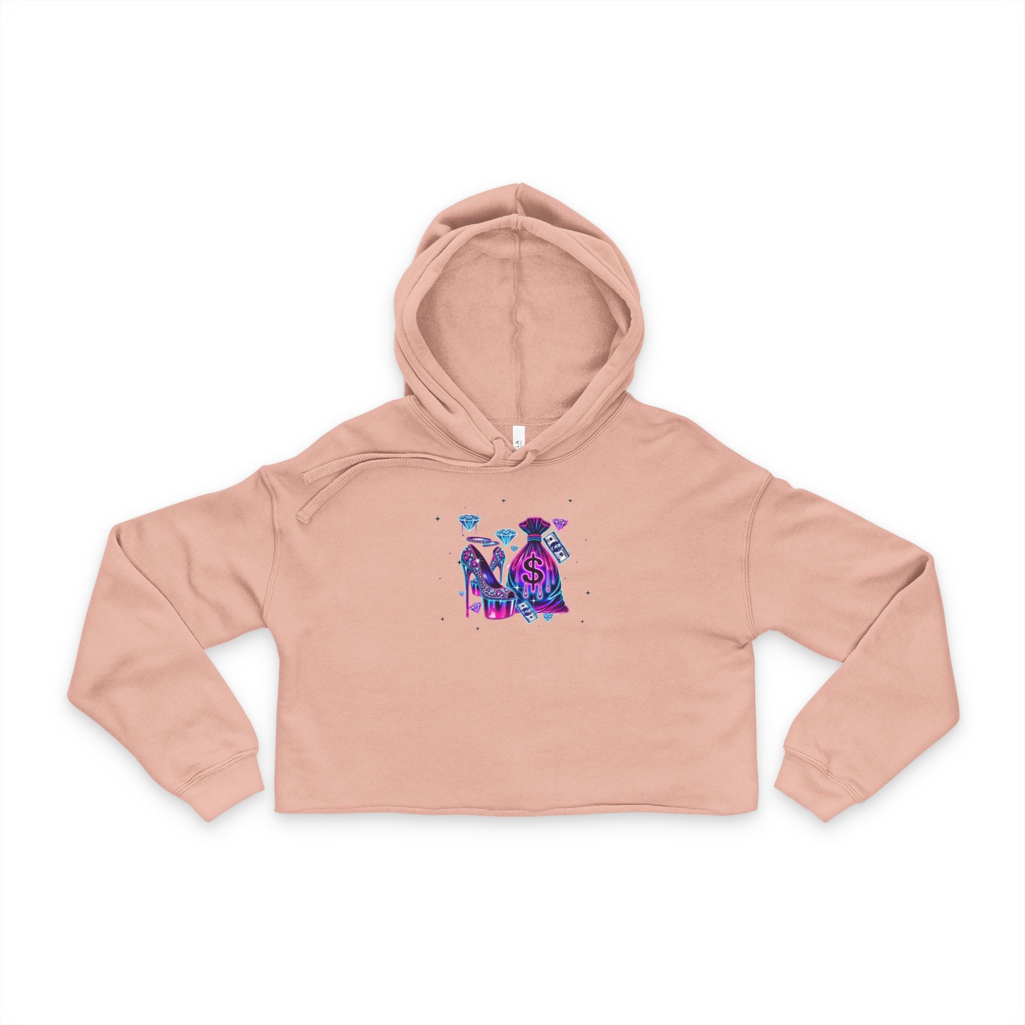 Chic Floral Women's Cropped Hoodie, Stylish Sweatshirt, Trendy Activewear, Perfect Gift for Her, Casual Fashion Statement