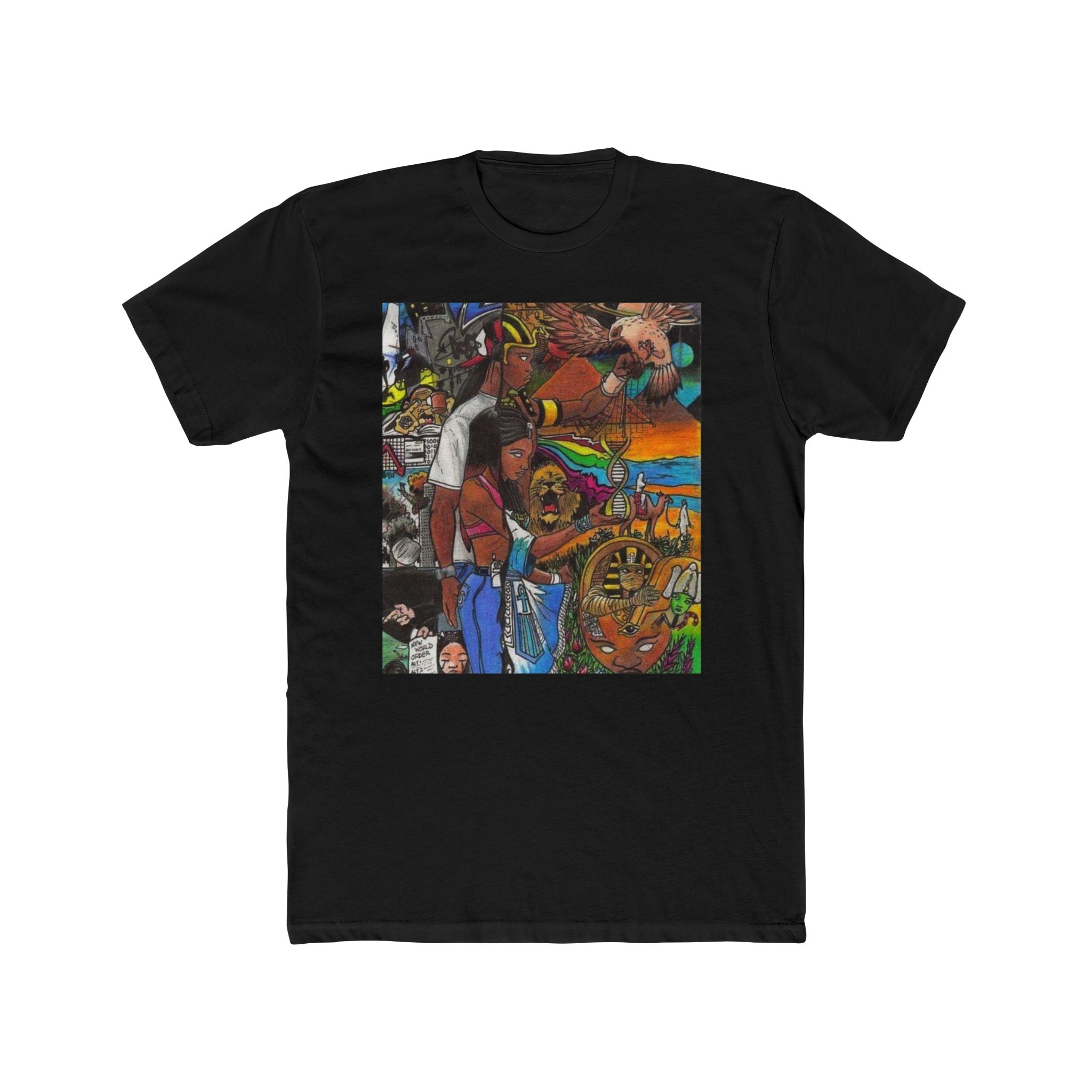 Colorful Artistic Unisex Crew Tee - Unique Graphic T-Shirt for Art Lovers, Casual Wear, Gift for Creatives, Everyday Style, Festival Apparel