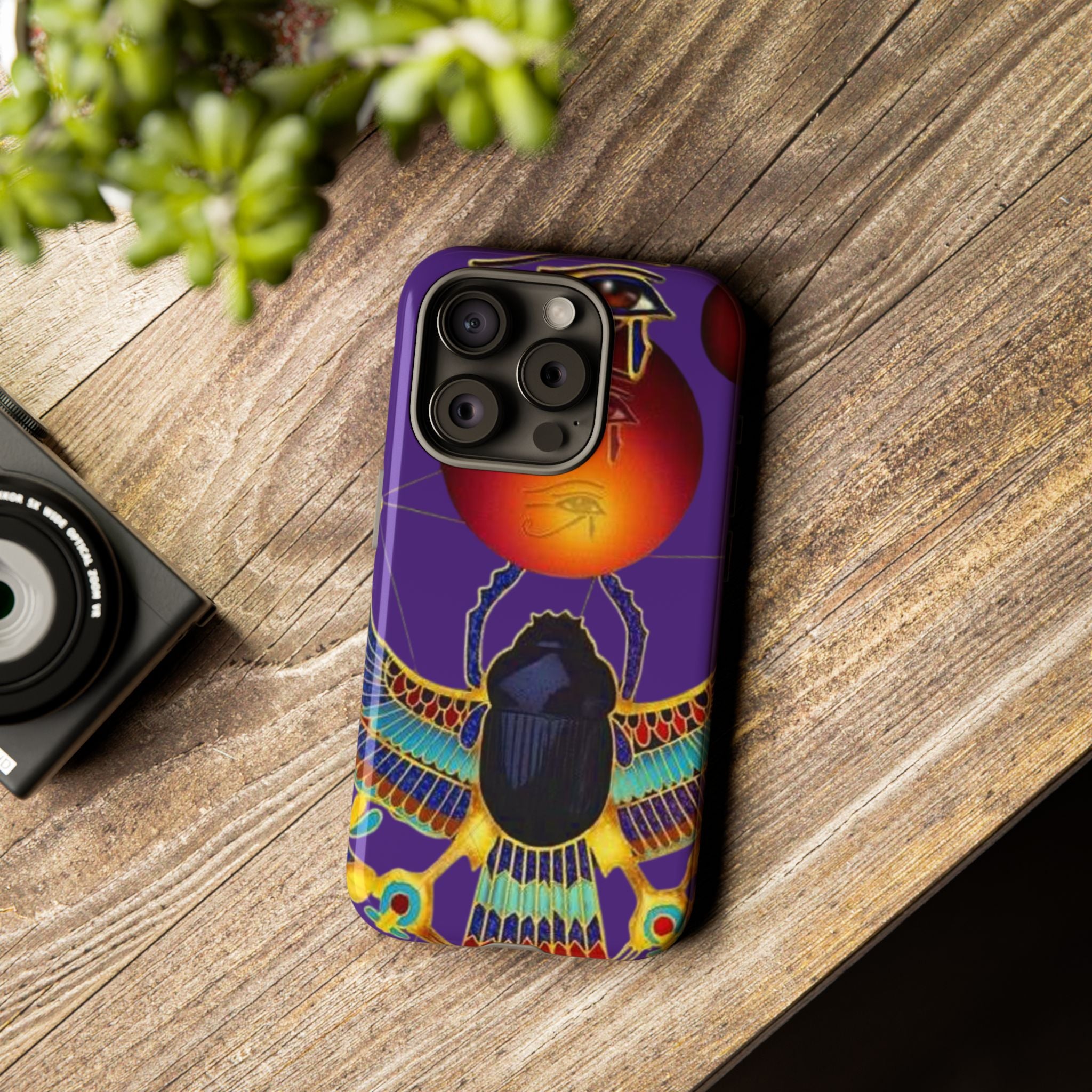 Colorful Phone Case with Egyptian-Inspired Design, Tough Cases for Gift, Phone Protection, Unique Accessories, Festival Style, Phone Cover