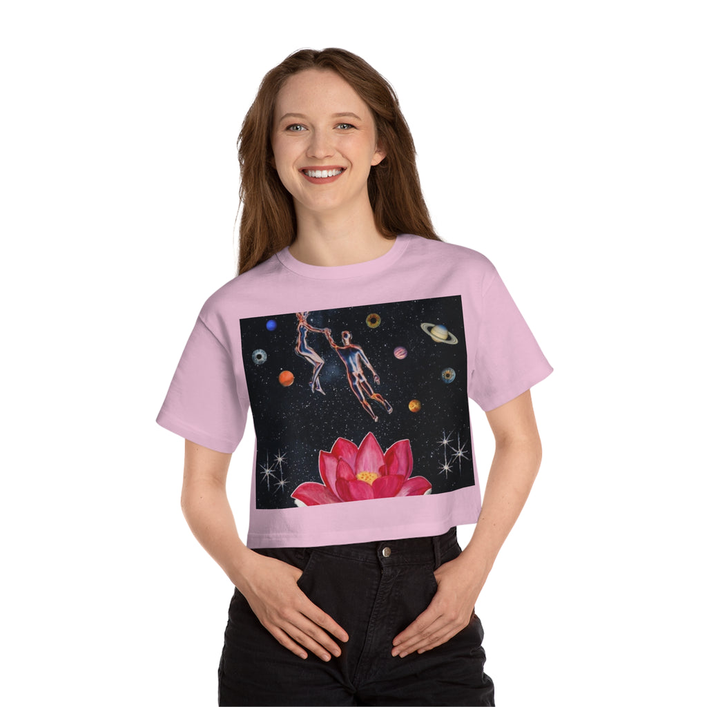 Cosmic Love Cropped T-Shirt for Women | Astrology Inspired Graphic Tee