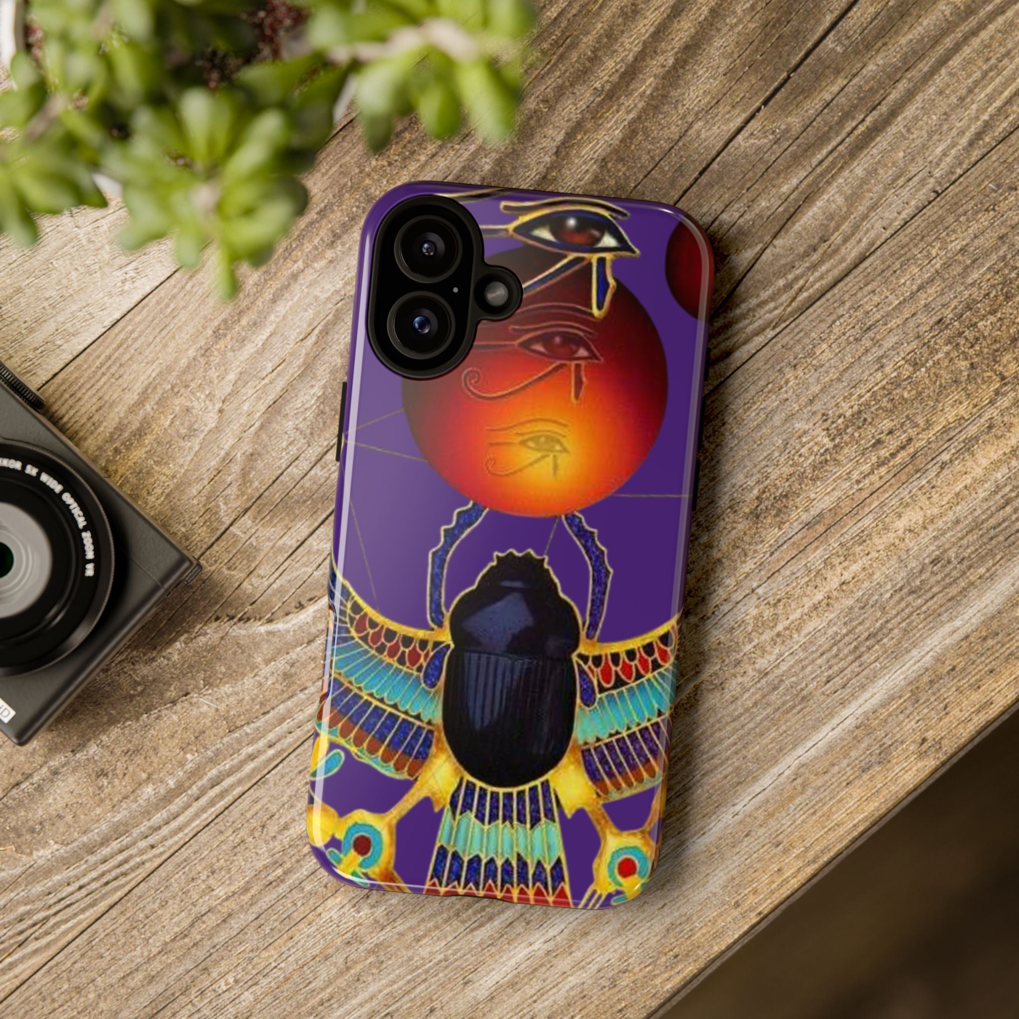 Colorful Phone Case with Egyptian-Inspired Design, Tough Cases for Gift, Phone Protection, Unique Accessories, Festival Style, Phone Cover
