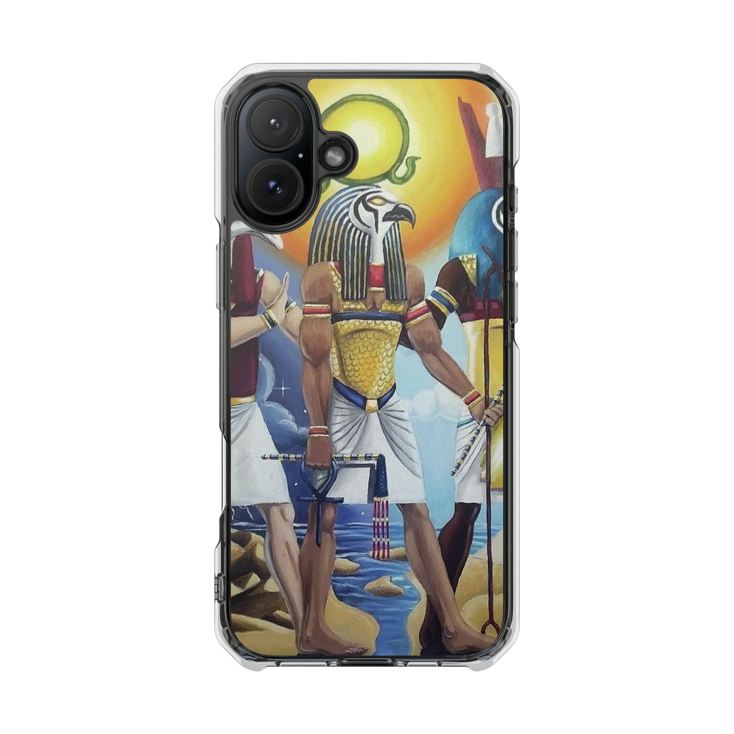 Egyptian Art Phone Case - Magnetic Clear Impact Case for Stylish Protection
