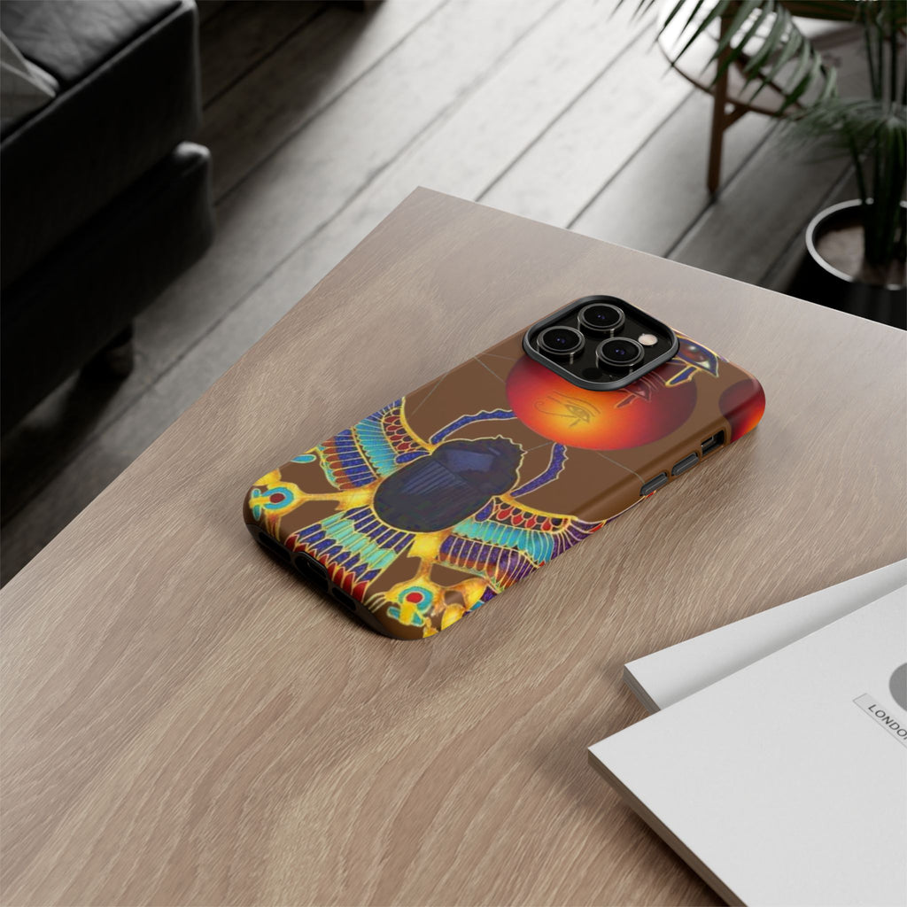 Egyptian Scarab Phone Case | Tough Cases for Unique Style, Protective Cases, Artistic Phone Covers, Gifts for Art Lovers