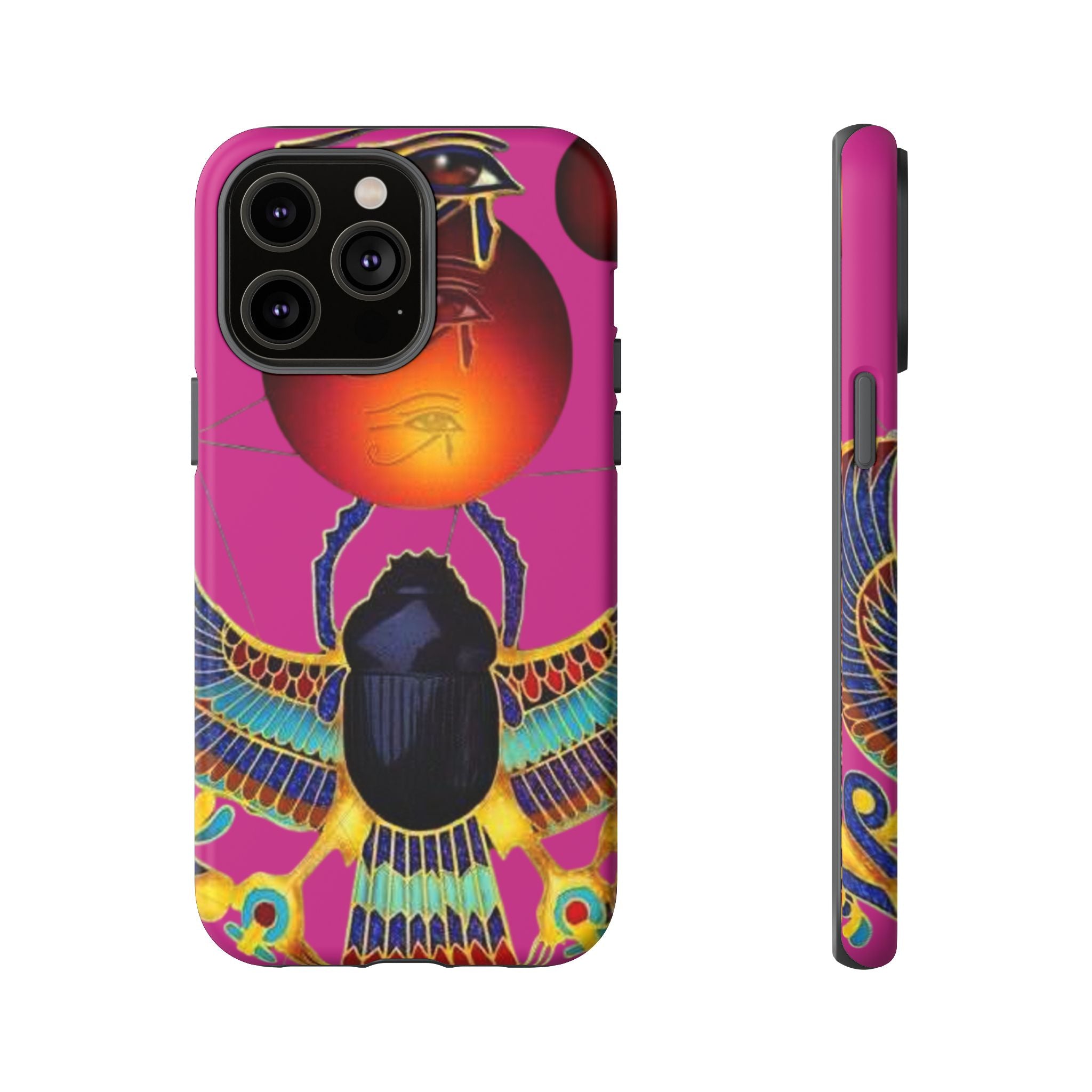 Vibrant Phone Case with Egyptian Inspired Design, Durable Phone Cover, Unique Gift for Her, Artful Accessory for Everyday Use