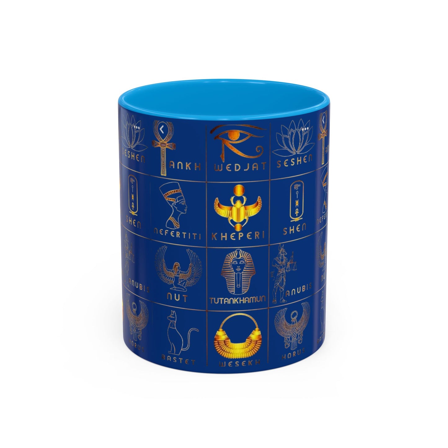 Egyptian Themed Mug, Colorful Coffee Cup, Unique Gift for Her, Art Print Mug, Home Decor, Office Tumbler, Coffee Lover Gift