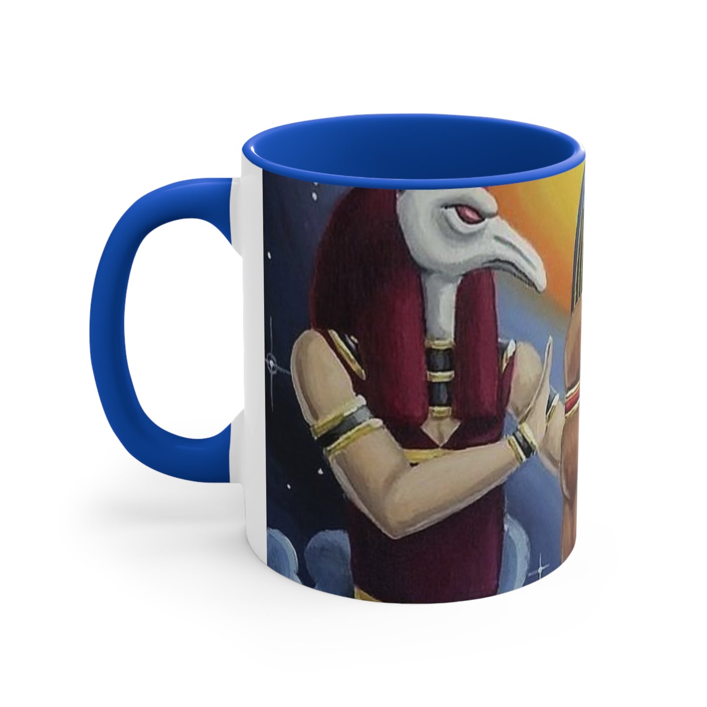 Egyptian coffee cup, Colorful Art Cup for Coffee or Tea, Unique Gift for Her, Home Decor, Ancient Egyptian Theme