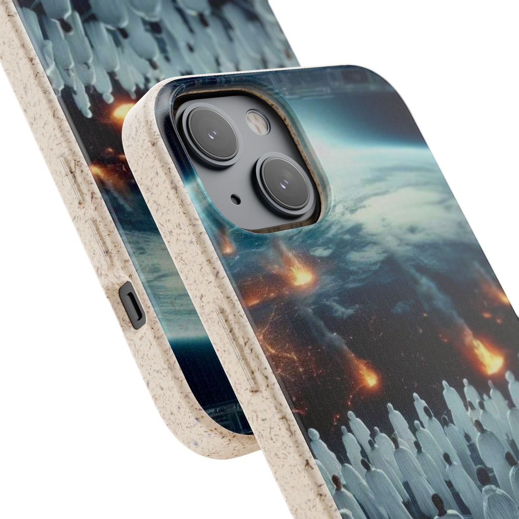 Galactic Gathering Biodegradable Phone Case - Eco-Friendly Cosmic Design