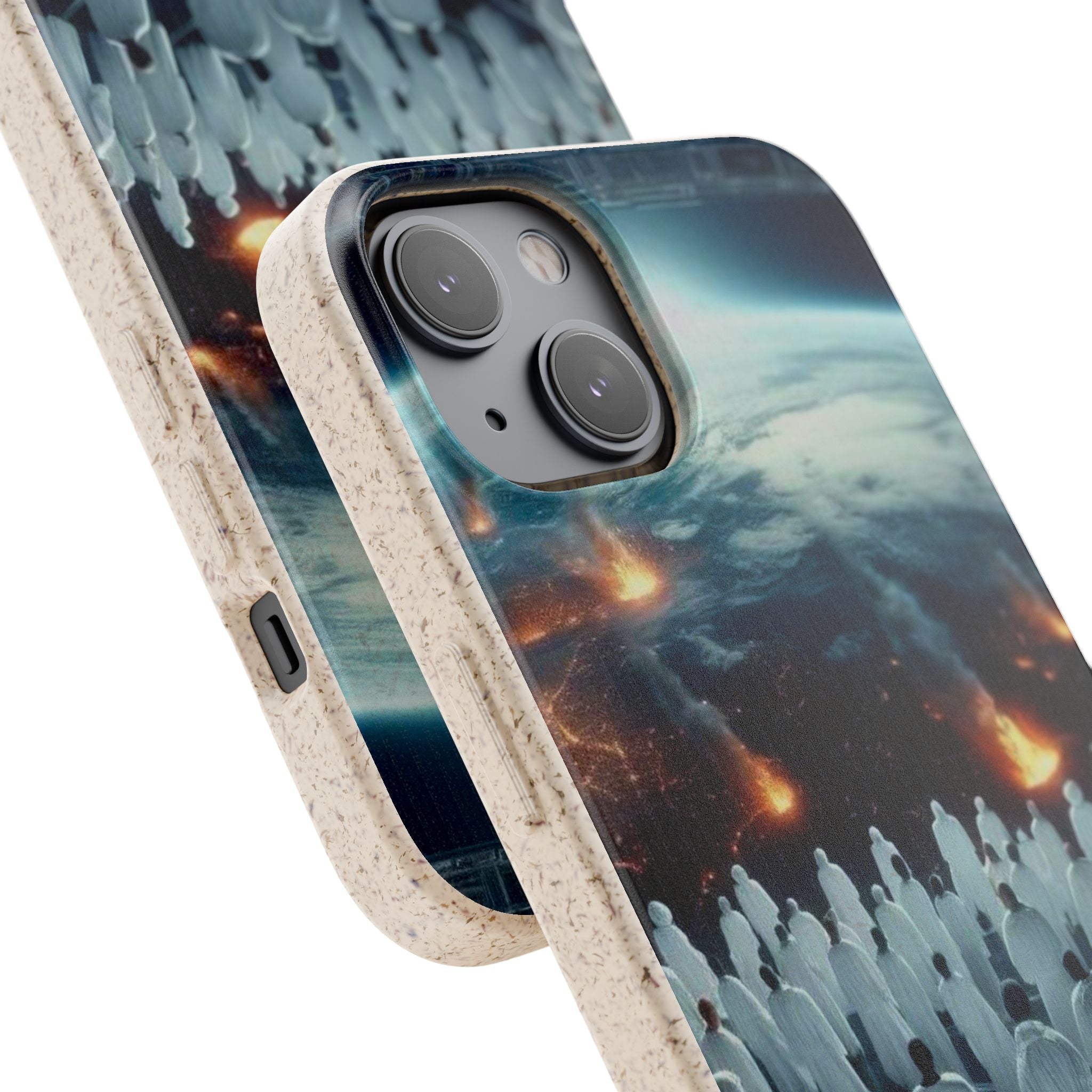 Galactic Gathering Biodegradable Phone Case - Eco-Friendly Cosmic Design