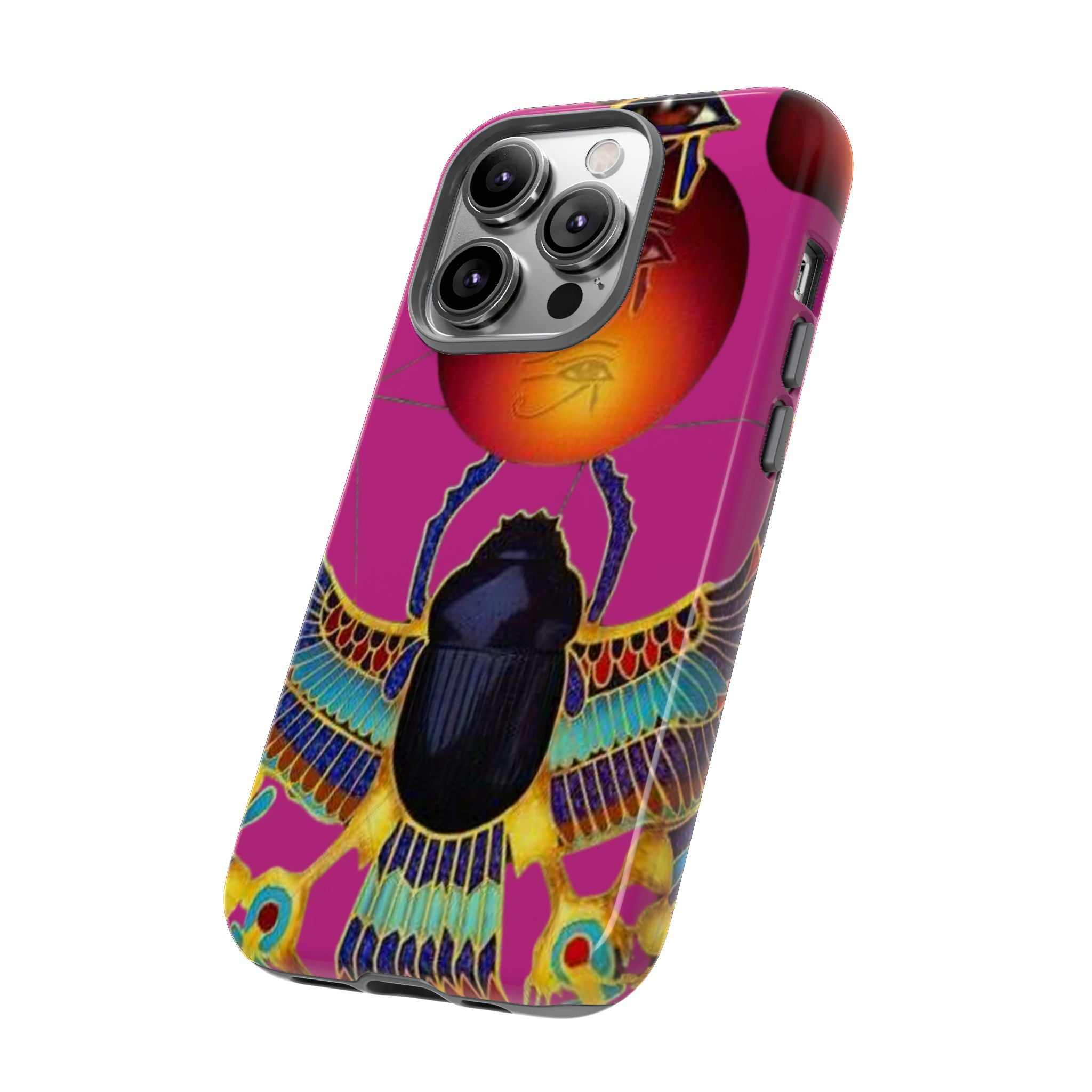 Vibrant Phone Case with Egyptian Inspired Design, Durable Phone Cover, Unique Gift for Her, Artful Accessory for Everyday Use