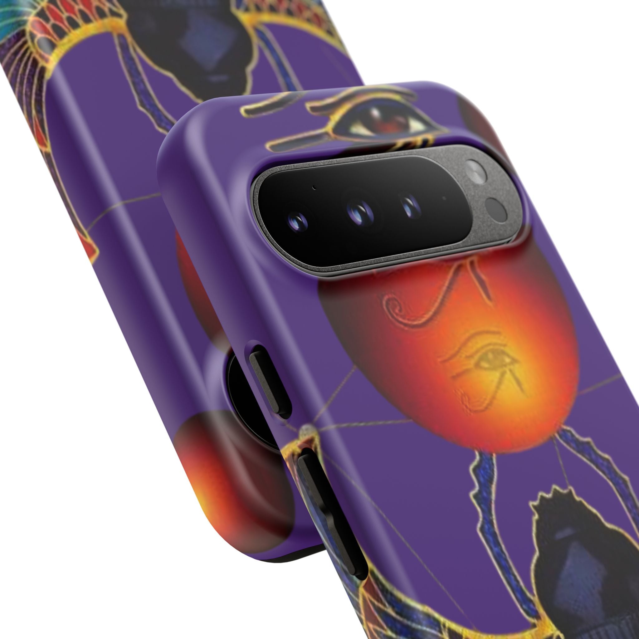 Colorful Phone Case with Egyptian-Inspired Design, Tough Cases for Gift, Phone Protection, Unique Accessories, Festival Style, Phone Cover