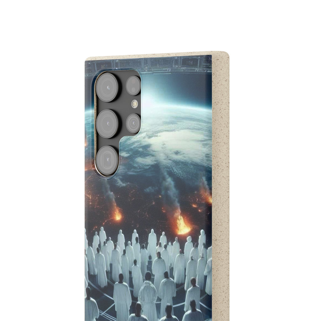 Galactic Gathering Biodegradable Phone Case - Eco-Friendly Cosmic Design