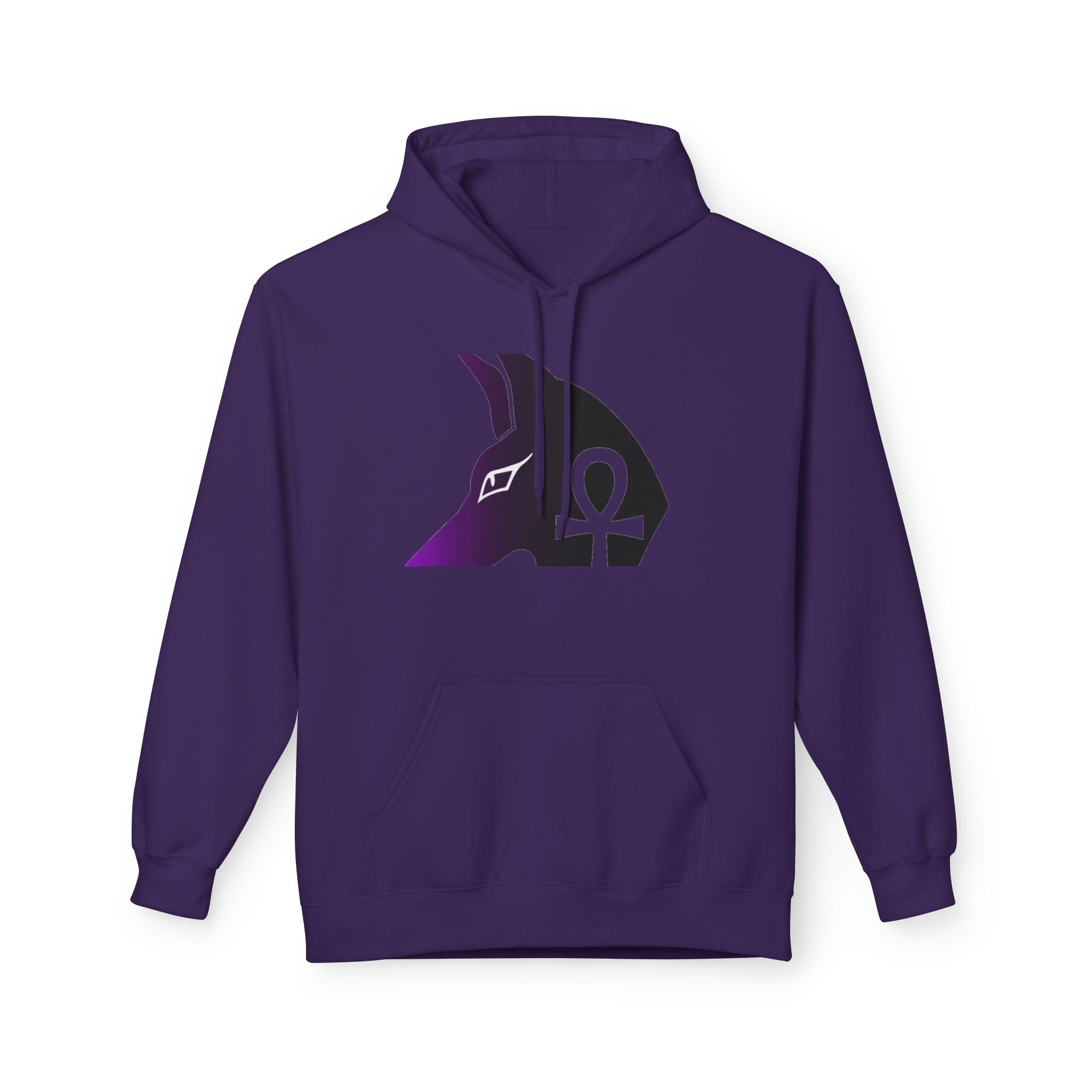 Ankh Symbol Fleece Hoodie | Unisex Cozy Wear for Spiritual Souls, Perfect Gift for Festivals, Meditation, and Everyday Comfort