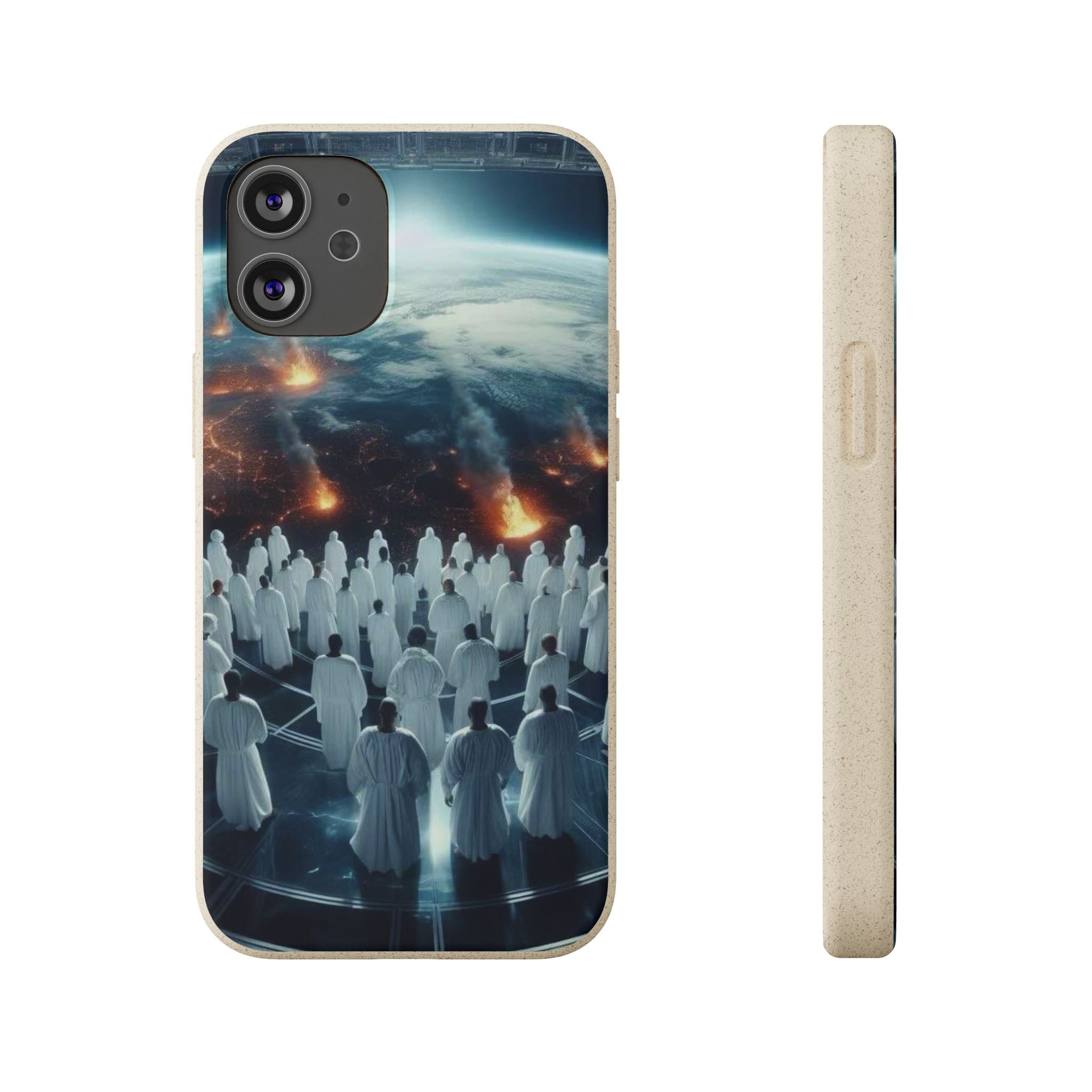 Galactic Gathering Biodegradable Phone Case - Eco-Friendly Cosmic Design