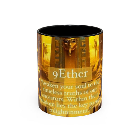 9 Ether coffee mugs, Ceramic Tea Cup, Afrocentric Drinkware, Meditation Coffee Mug, Melanin Magic Gift, Ethnic Kitchen Decor