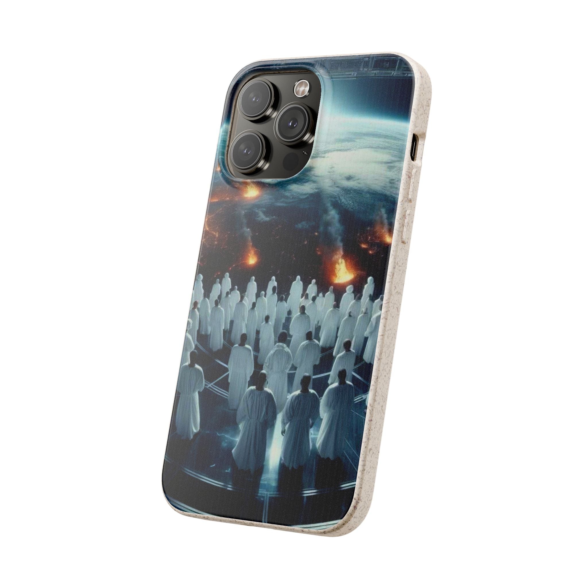 Galactic Gathering Biodegradable Phone Case - Eco-Friendly Cosmic Design