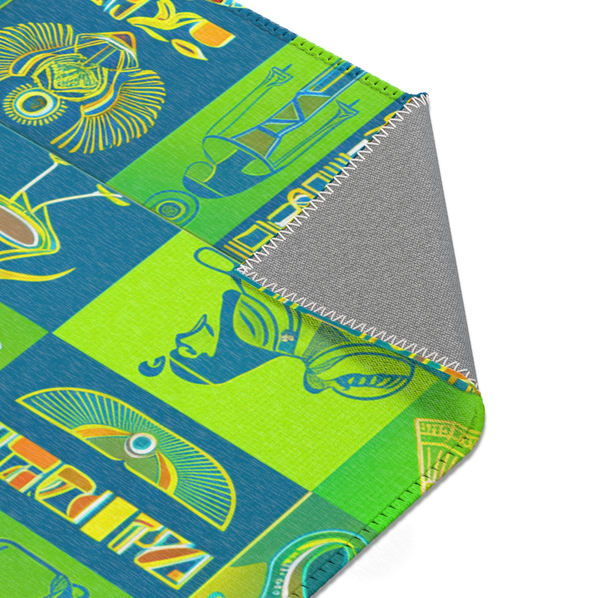 Vibrant Egyptian Area Rug, Boho Home Decor, Living Room Accent, Unique Gift for Her, Bedroom Decorative Rug, Colorful Floor Mat