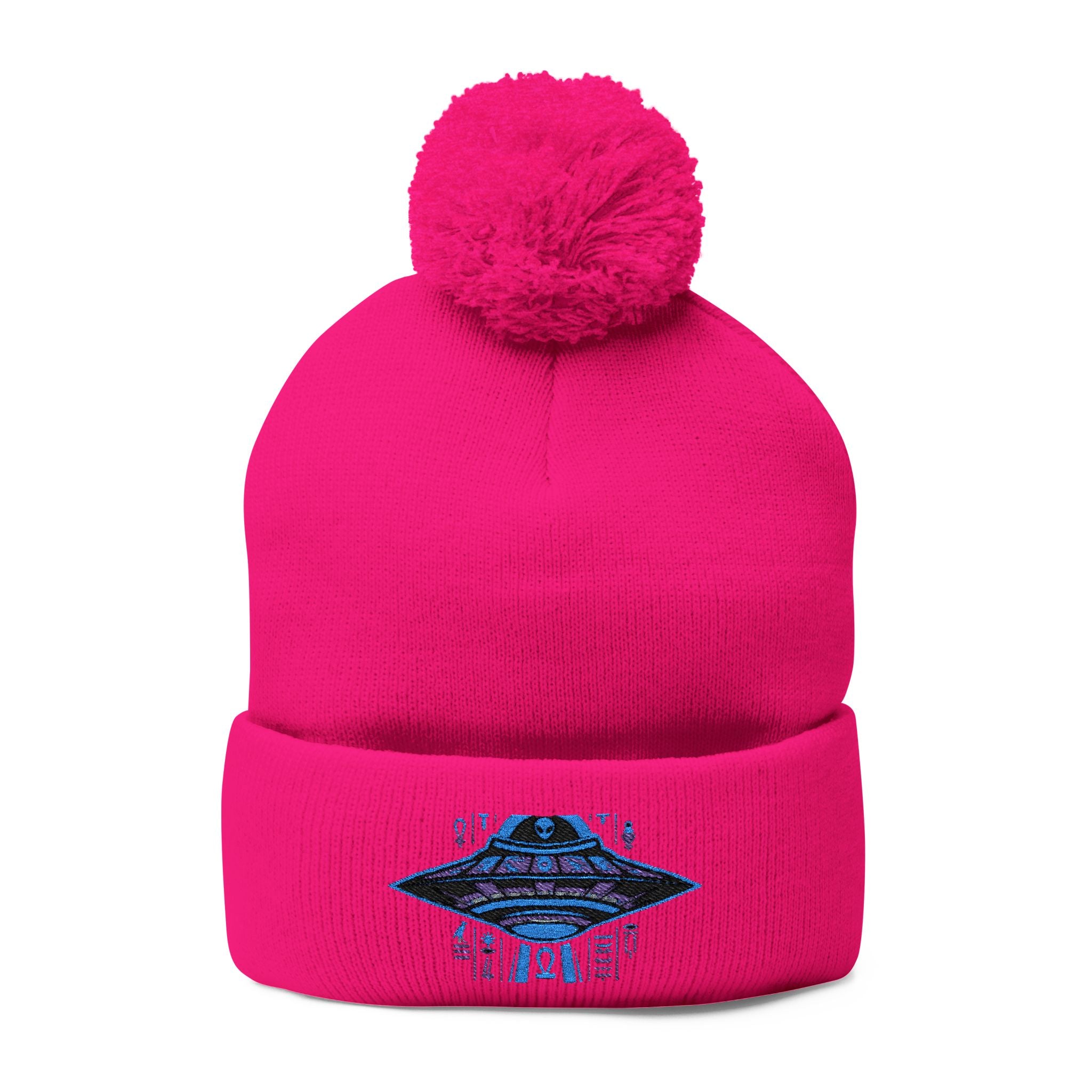 Pom-Pom Knit Cap (Embroidery)