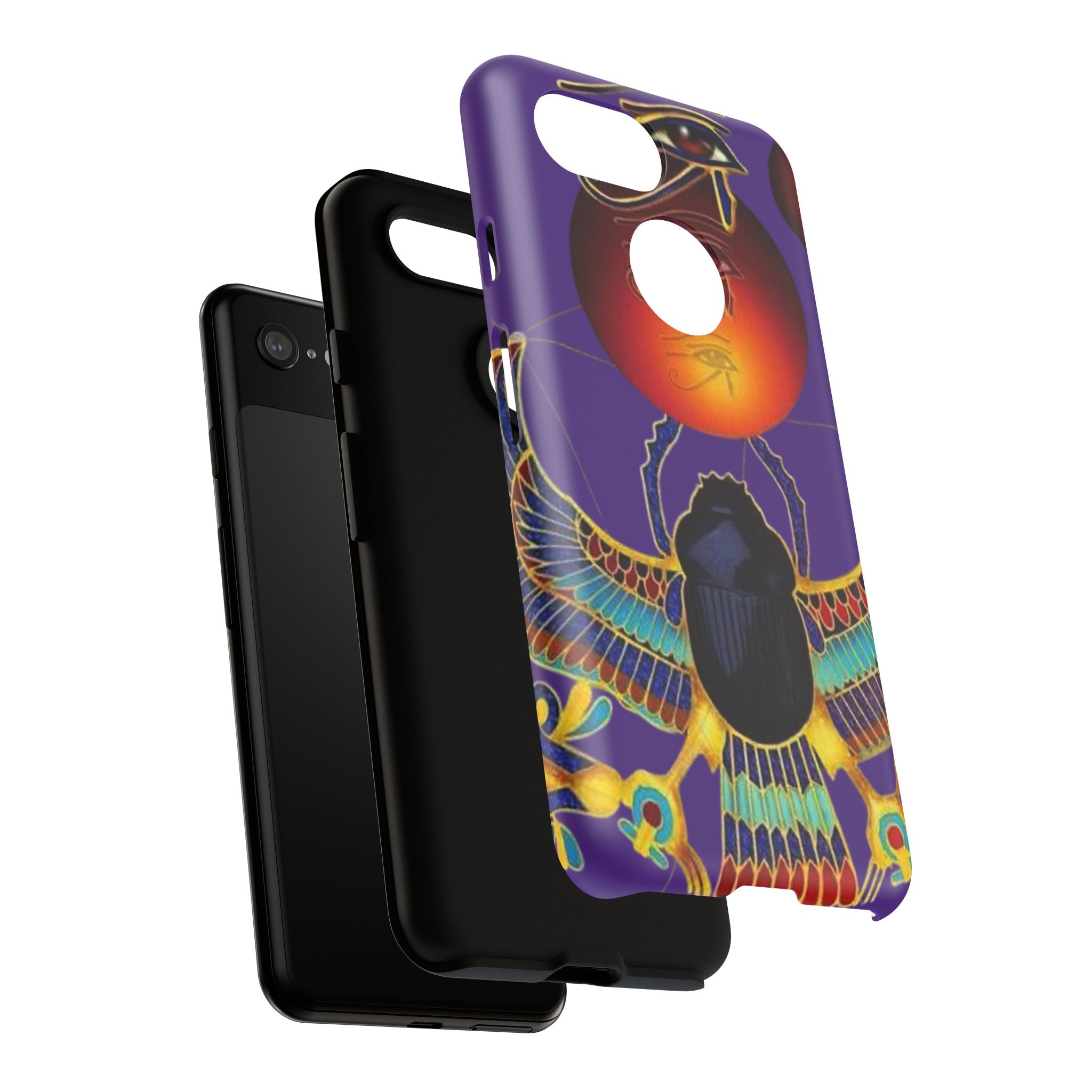 Colorful Phone Case with Egyptian-Inspired Design, Tough Cases for Gift, Phone Protection, Unique Accessories, Festival Style, Phone Cover
