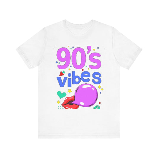 90's Vibes Unisex Short Sleeve Tee - Retro Graphic T-Shirt for Nostalgic Comfort