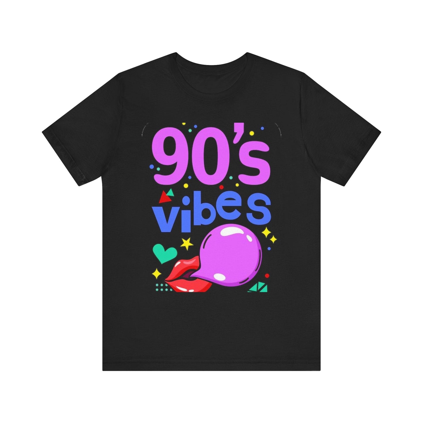 90's Vibes Unisex Short Sleeve Tee - Retro Graphic T-Shirt for Nostalgic Comfort