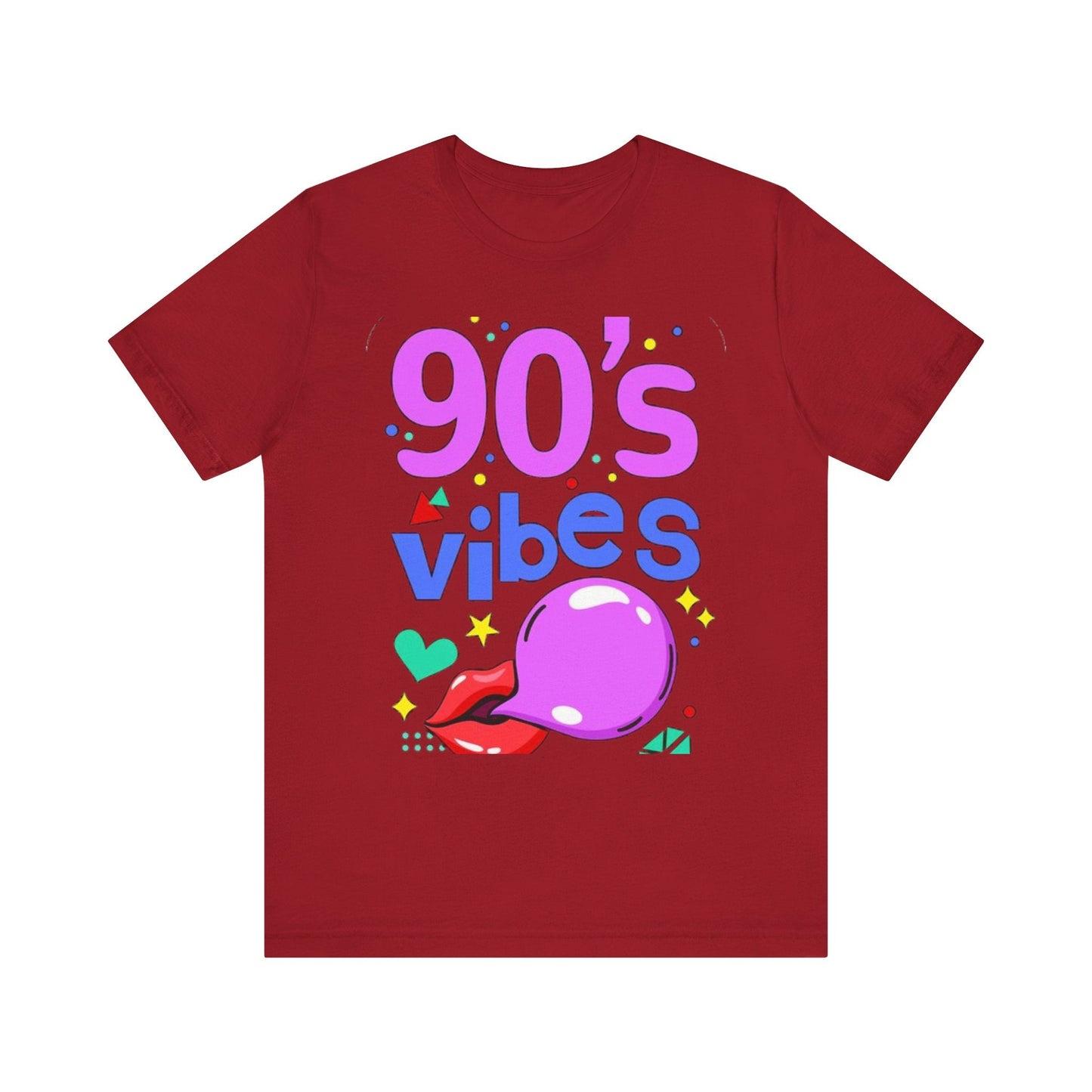 90's Vibes Unisex Short Sleeve Tee - Retro Graphic T-Shirt for Nostalgic Comfort